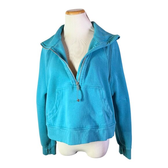 Lululemon M/L Scuba Oversized Funnel Neck Half-Zip Oceanic Blue *Flaw - Picture 12 of 14